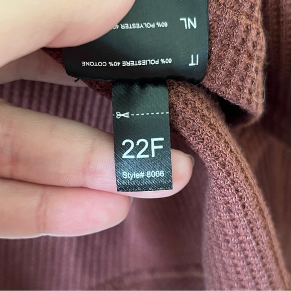 Kuhl Top Size Small Petra Turtleneck Cinnamon Brown Waffle Knit Long Sleeve - Picture 8 of 11